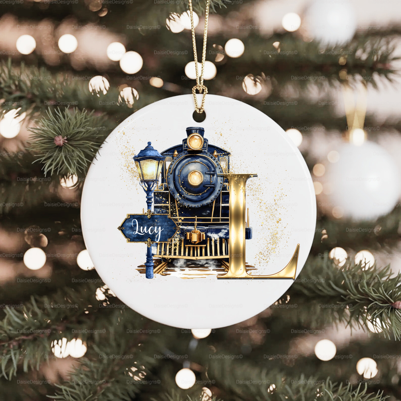 ceramic hanging flat bauble.