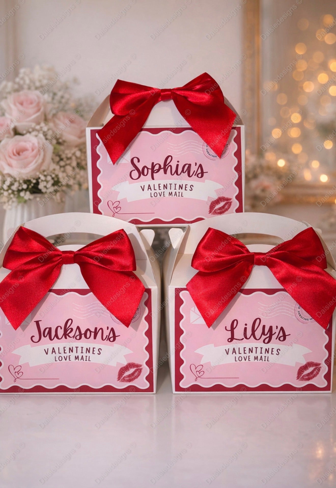 Valentines love mail treat box.