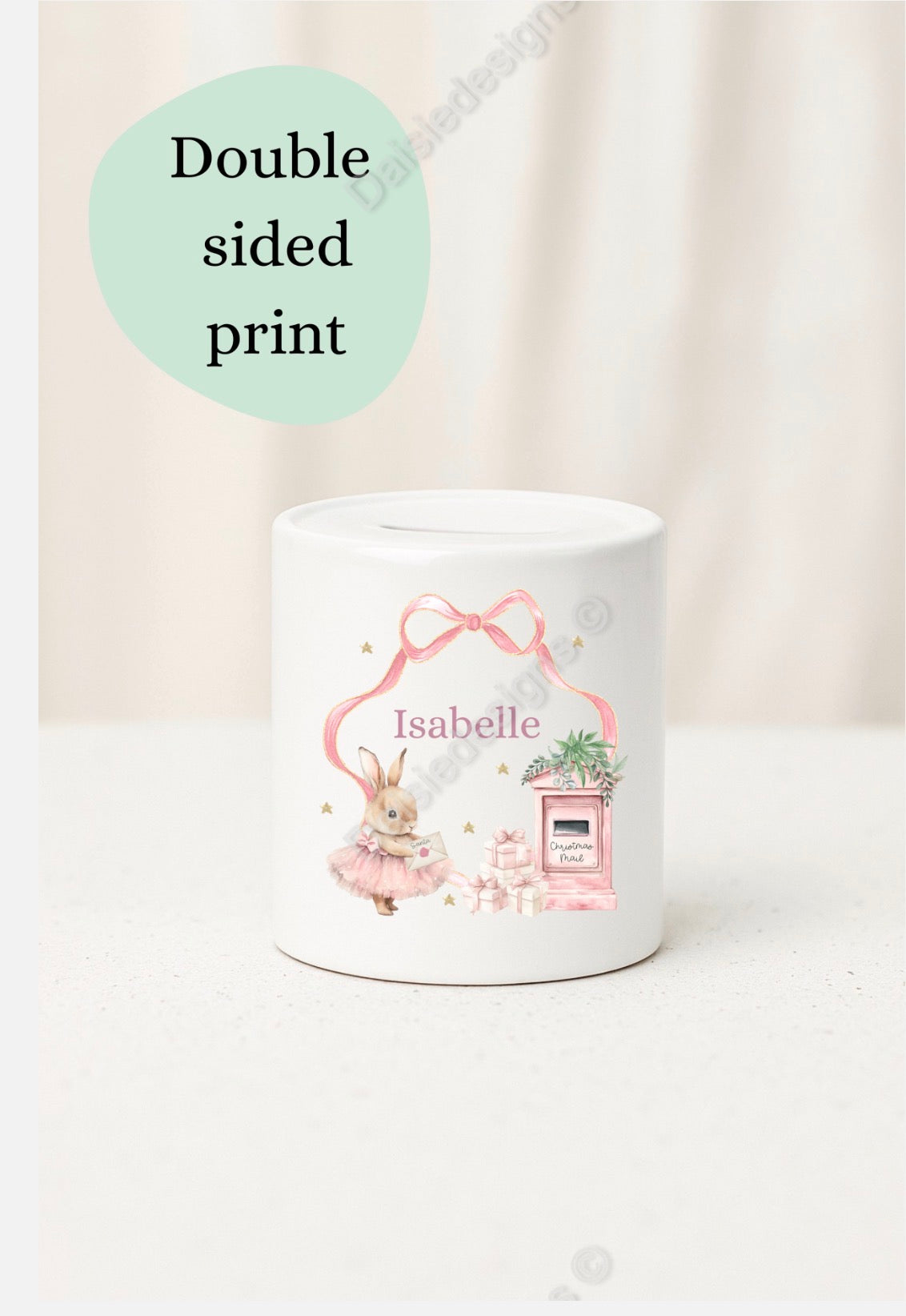 Christmas bear moneybox