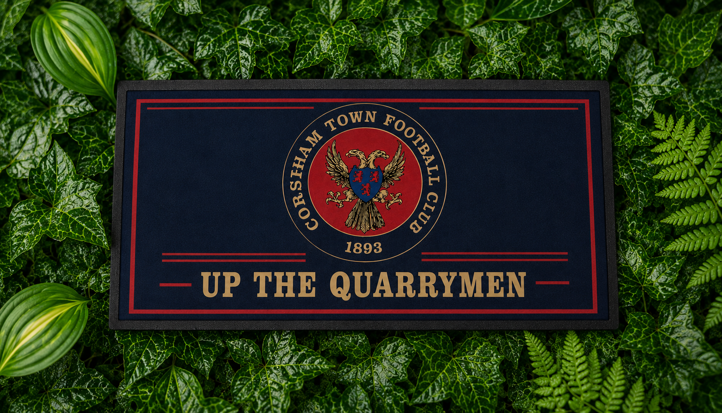 Bar mat “up the quarrymen” CTFC.