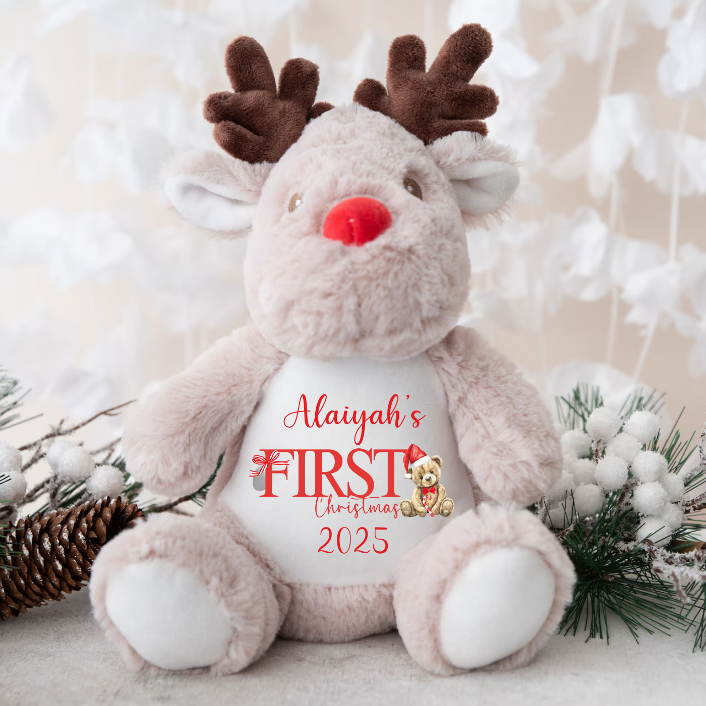 First Christmas Reindeer Teddy