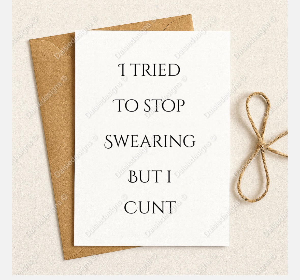 Swearing card