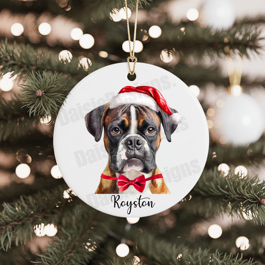 ceramic hanging flat bauble- dogs