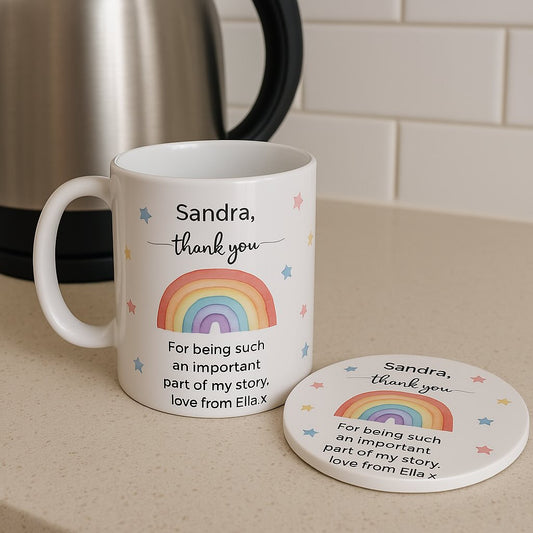 Rainbow Mug & Coaster