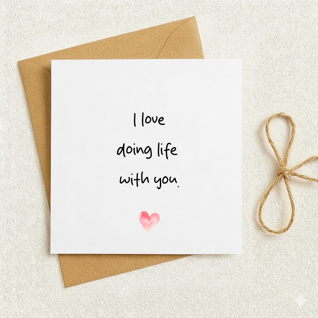 Doing life with you.