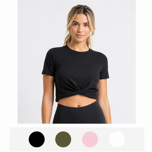 cross front sporty tee