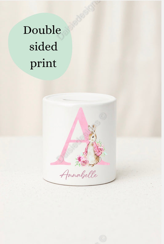 Bunny letter moneybox