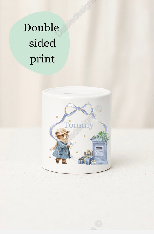 Christmas bear moneybox