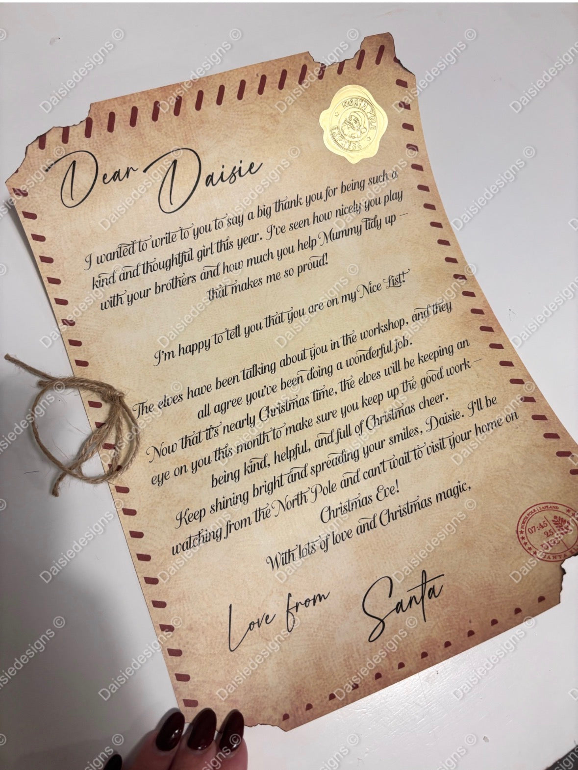 Christmas letter nice list