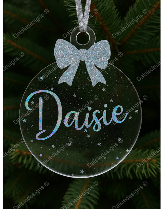 Acrylic shimmer bauble