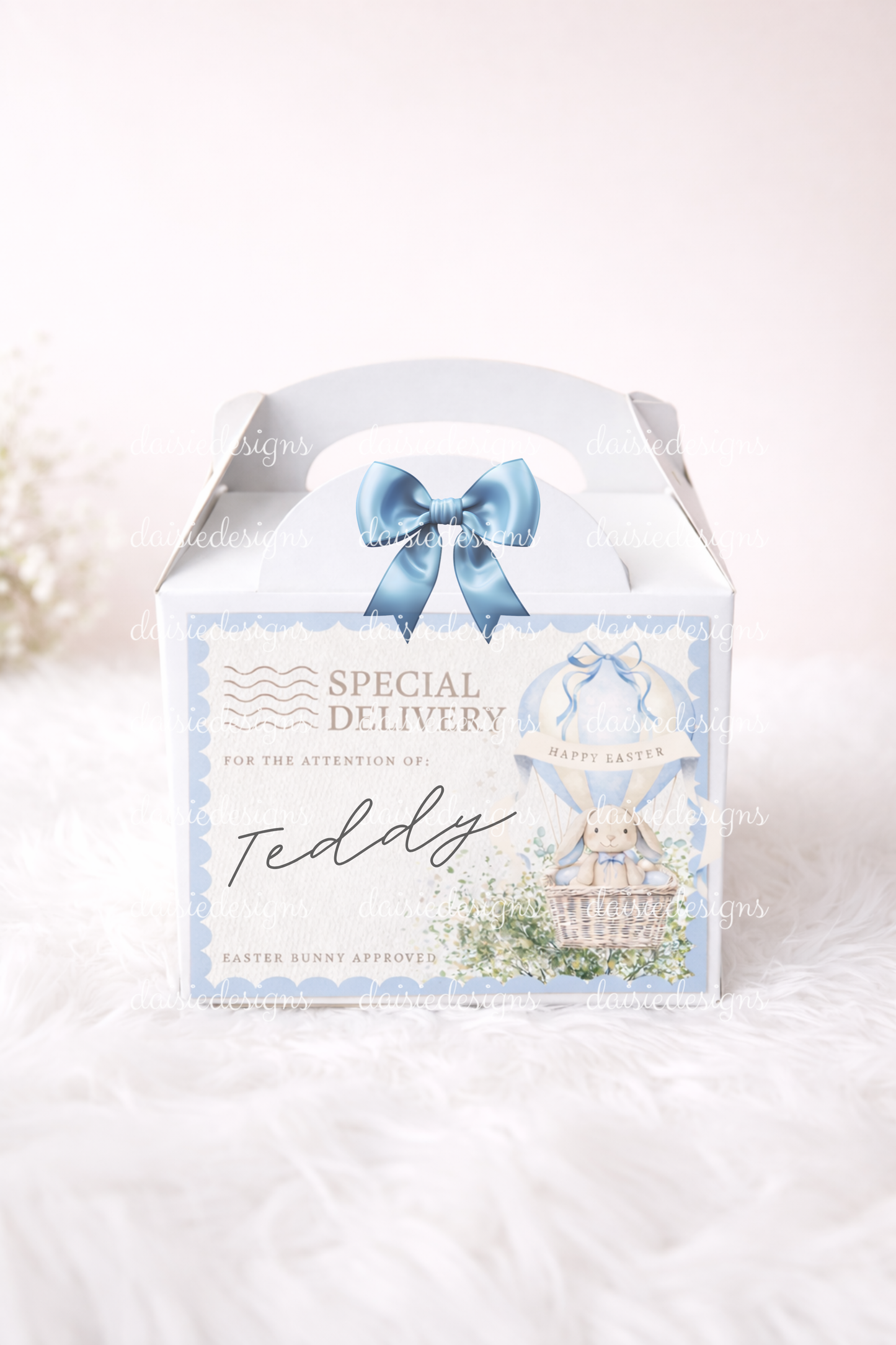 Personalised Easter treat box- blue