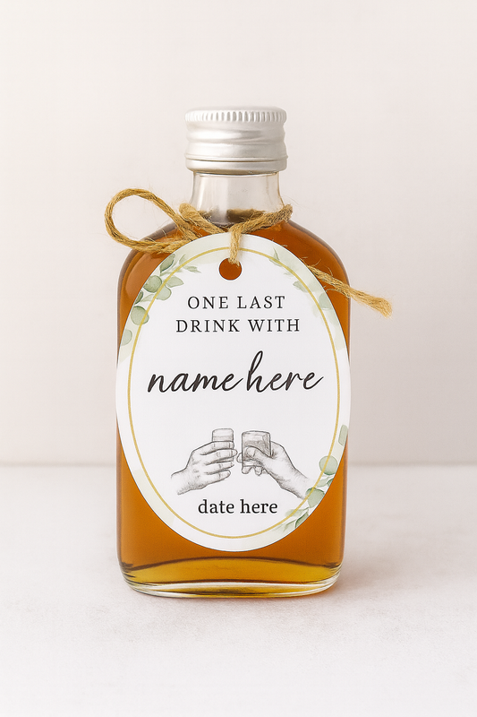 Bottle tags- funeral