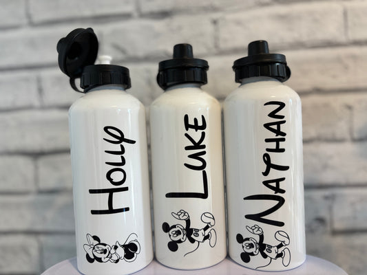 Minnie & mickey water bottles.