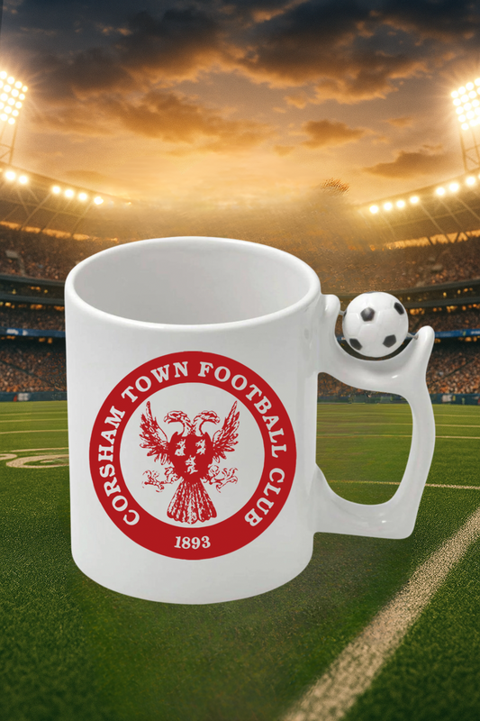 Football mug with ball handle